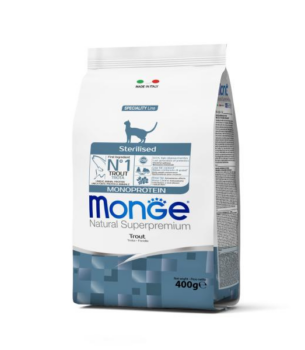 MONGE CAT MONO Sterilised Trout 400 GR