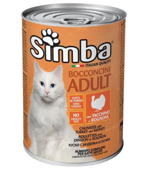 BOITE SIMBA CAT WITH TURKEY/KIDNEY 415 GR