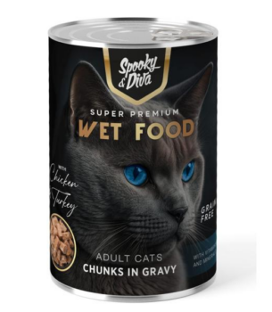 BOITE CHAT S&D CHUNKS POULET/DINDE 380GR