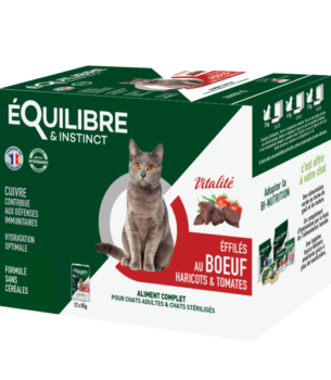 E&I EFFILÉS VITALITÉ BOEUF HARICOTS TOMATES 12X85G