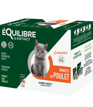 E&I EFFILÉS CROISSANCE CHATON POULAT / LAIT SPIRULINE 12X85G