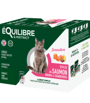 E&I EFFILÉS SENSATION SAUMON ANANAS CRANBERRIES 12X85G