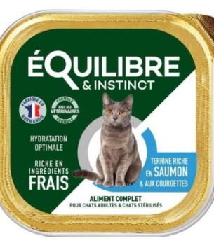 E&I BARQ SAUMON-COURGETTES CHAT STERIL BQ 85GR