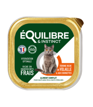 E&I BARQ VOLAILLE-COURGETTES CHAT STERIL BQ 85GR