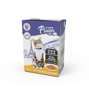 PLAISIR CHEF CHAT 190G CASSEROLE DE DINDE AVEC CAROTTES & COURGETTES