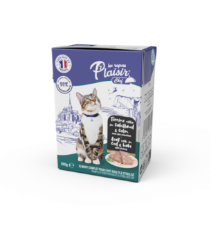 PLAISIR CHEF CHAT 190G TERRINE CABILLAUD & CREVETTES