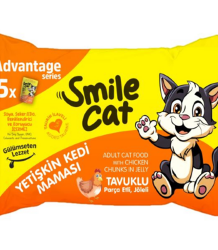 SMILE ADULT CAT FLOWPACK WITH CHICKEN IN JELLY 85G*5