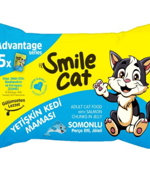SMILE ADULT CAT FLOWPACK WITH SALMON IN JELLY 85G*5
