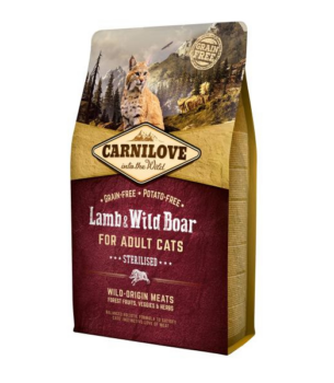 CARNILOVE CHAT STER AGNEAU & SANGLIER 2 KG