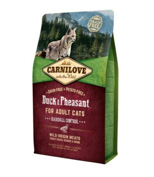 CARNILOVE CHAT CANARD&FAISANT HAIRB 2 KG