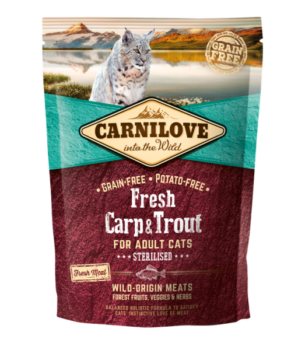 CARNILOVE CHAT CARP TROUT STERILSE 400G
