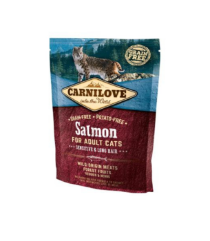 CARNILOVE CHAT SAUMON POILS LONG 400GR