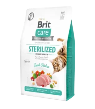 Brit Care Sterilised Urinary pour Chat Stérilisé Sans Céréales 2 KG